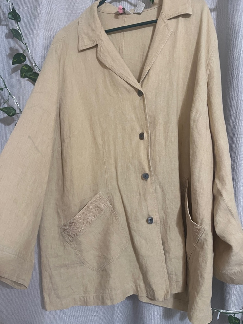 J. Jill  Beige Linen Blazer